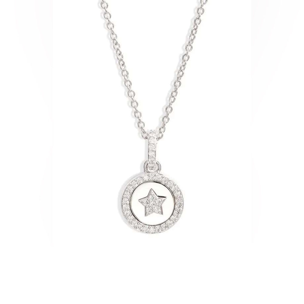 NADRI Star Circle Pendant Necklace - Rhodium,BRAND NEW, $68